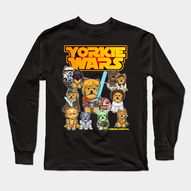 Yorkie Dog Fan Art Long Sleeve T-Shirt by darklordpug